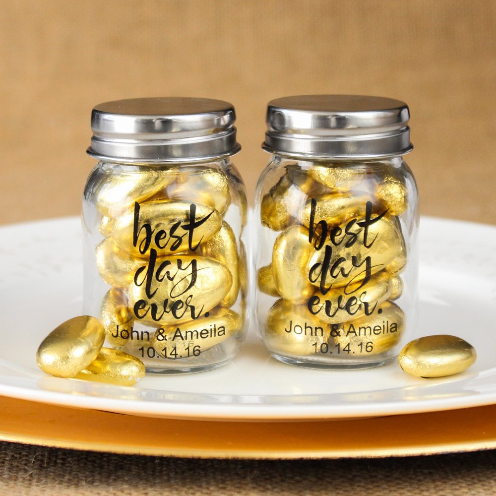 Personalized Best Day Ever Mini Mason Jars