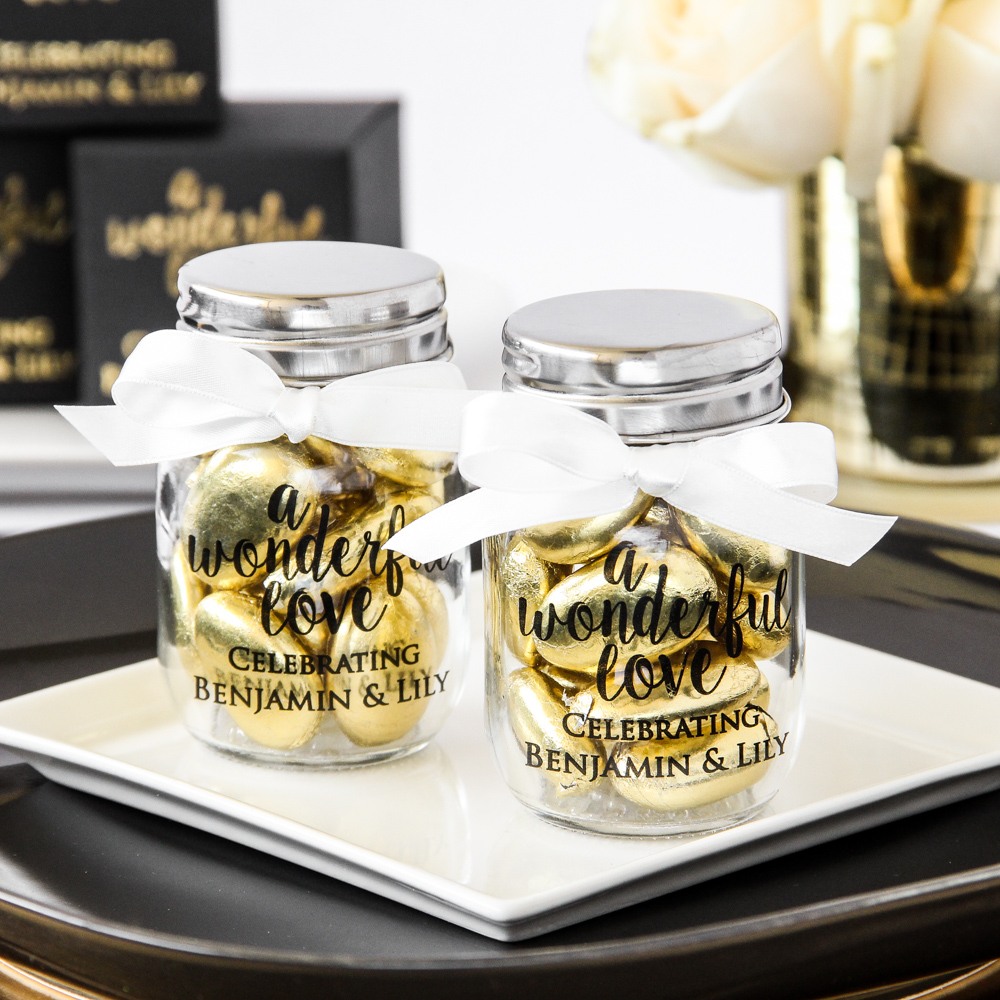 Personalized Wonderful Love Mini Mason Jars