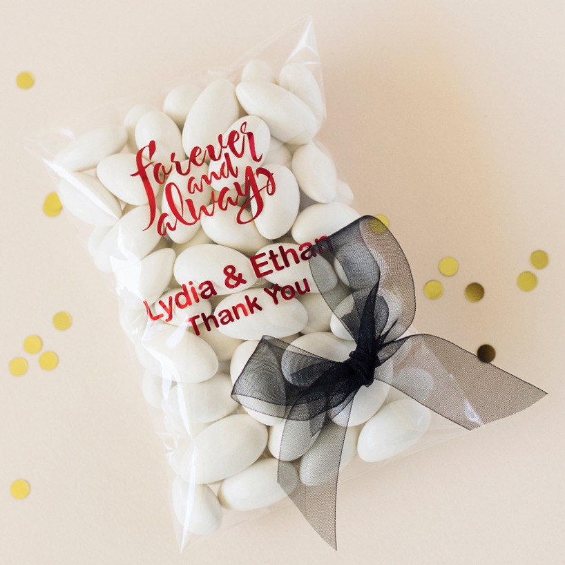 Personalized Bridal Cellophane Bag