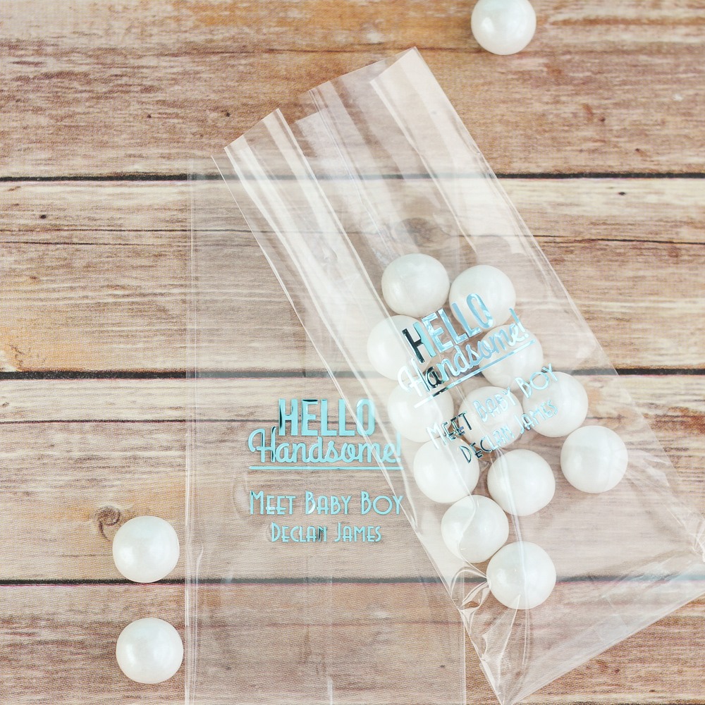 Personalized Hello Handsome Cellophane Bags