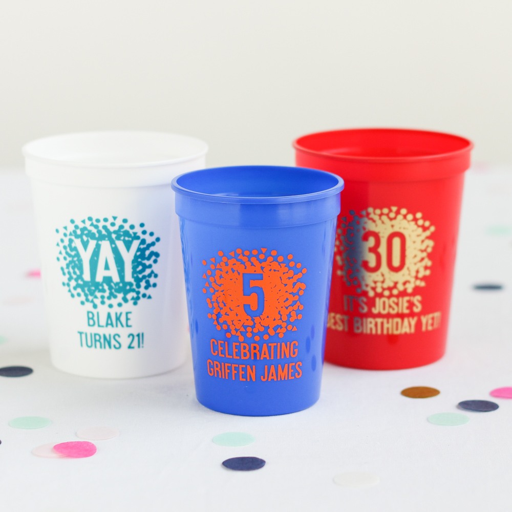 Personalized Birthday Stadium Cups 6757