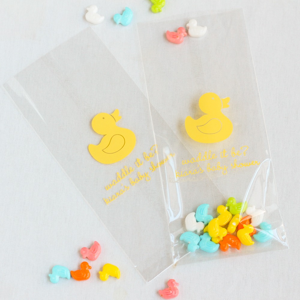 Personalized Duck Cellophane Bags