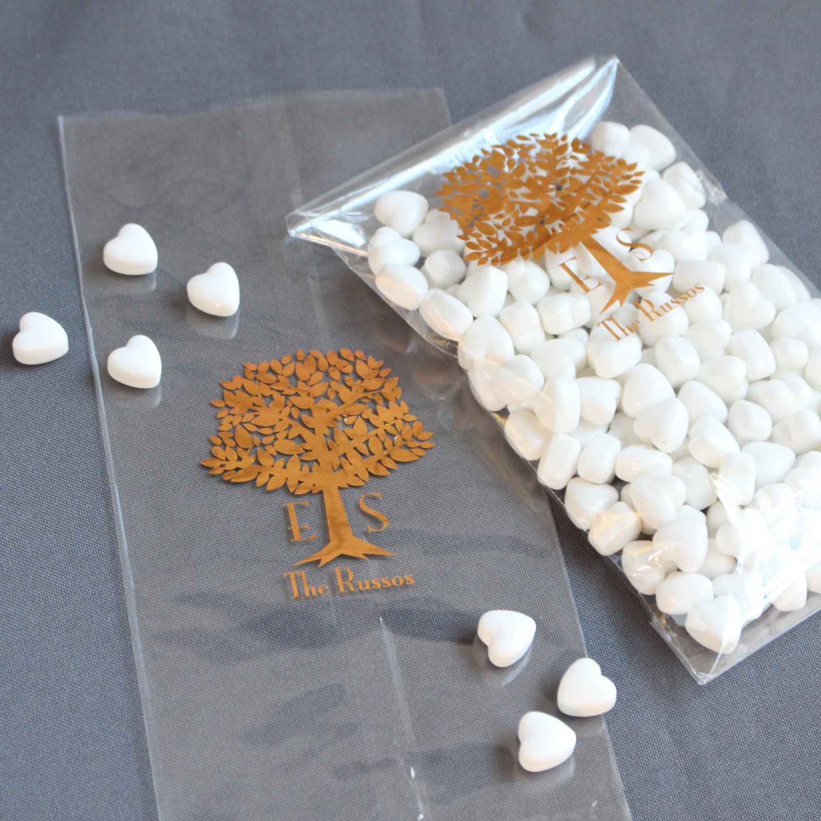 Personalized Wedding Tree Cellophane Bags