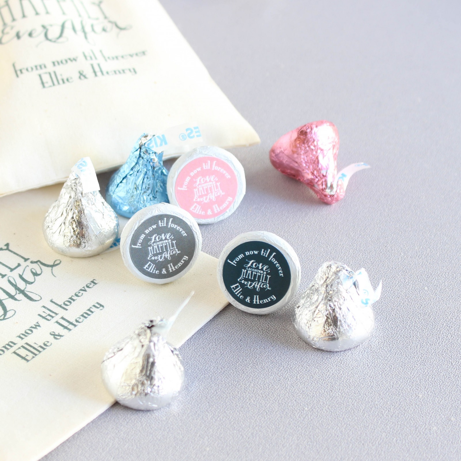 Personalized Love Laughter Wedding Hershey's Kisses