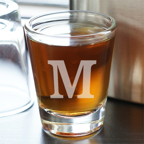 Engraved Initials Shot Glass