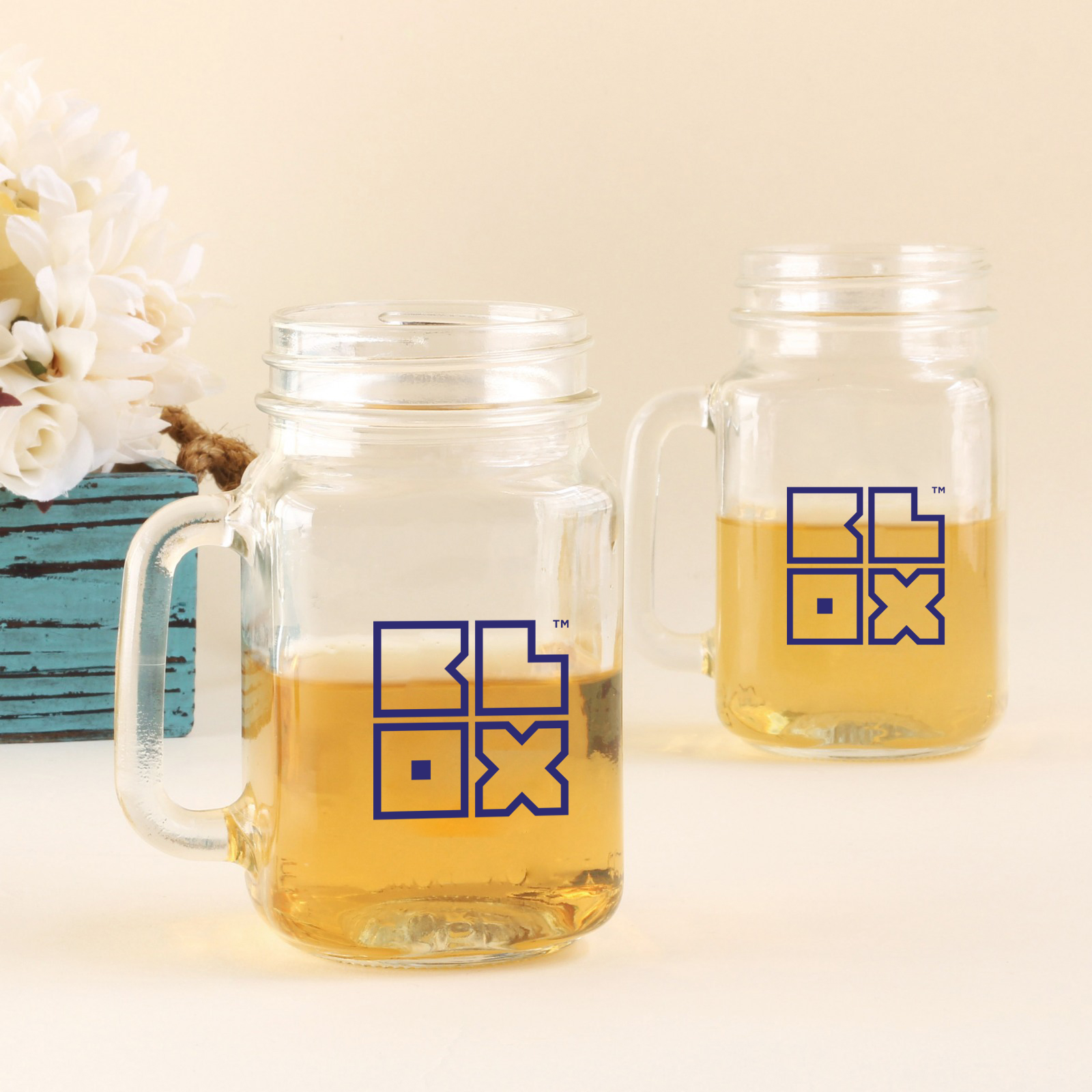 Custom Logo Printed Mason Jar Mug 10199