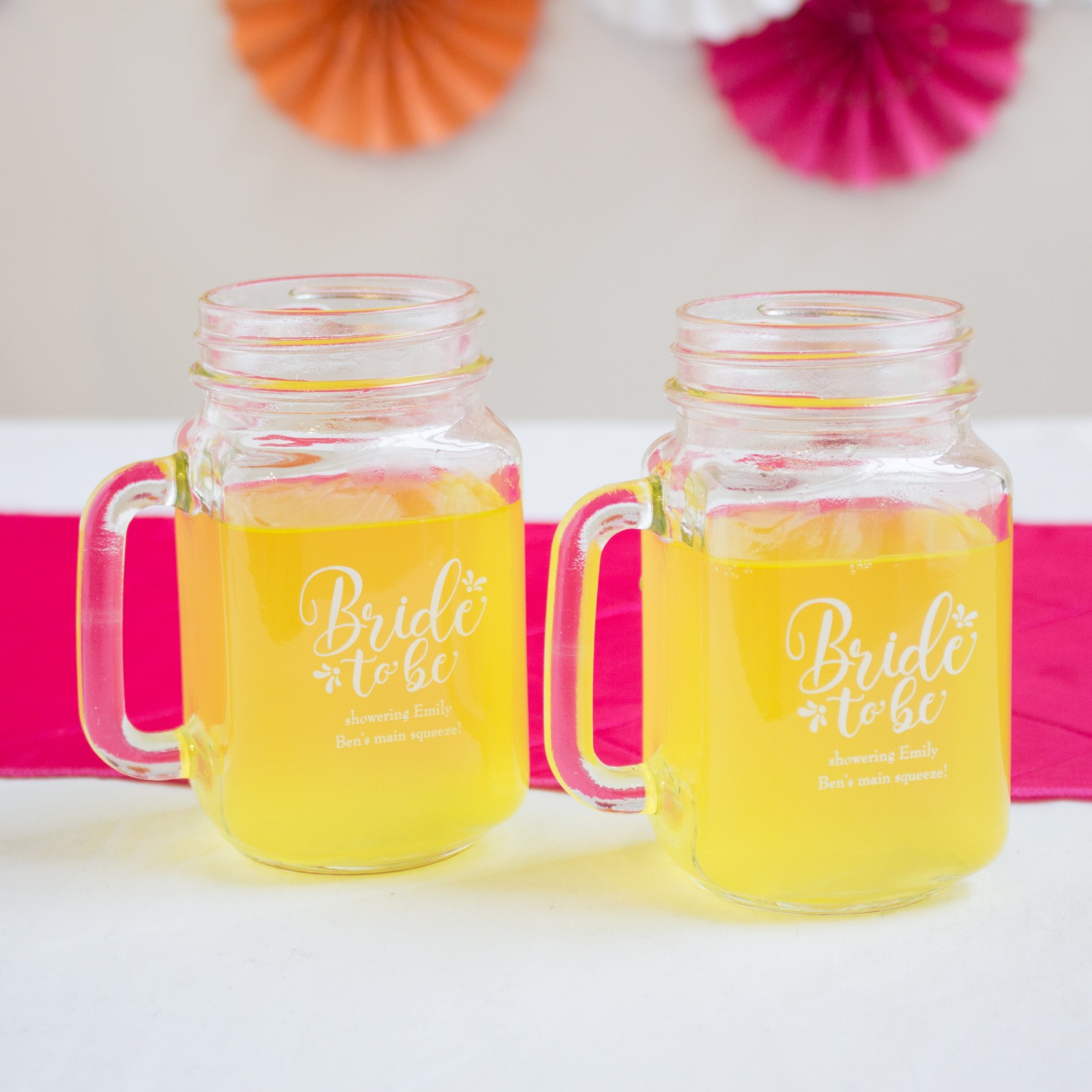 Personalized Bride to Be Mason Jar Mug