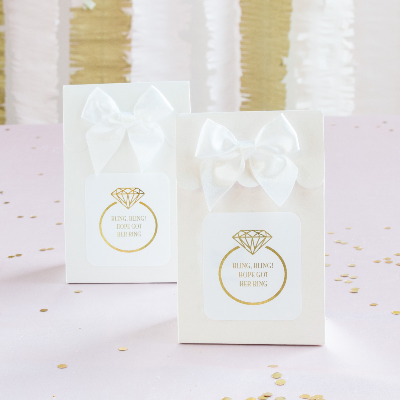 Personalized Ring Metallic Foil Candy Bags