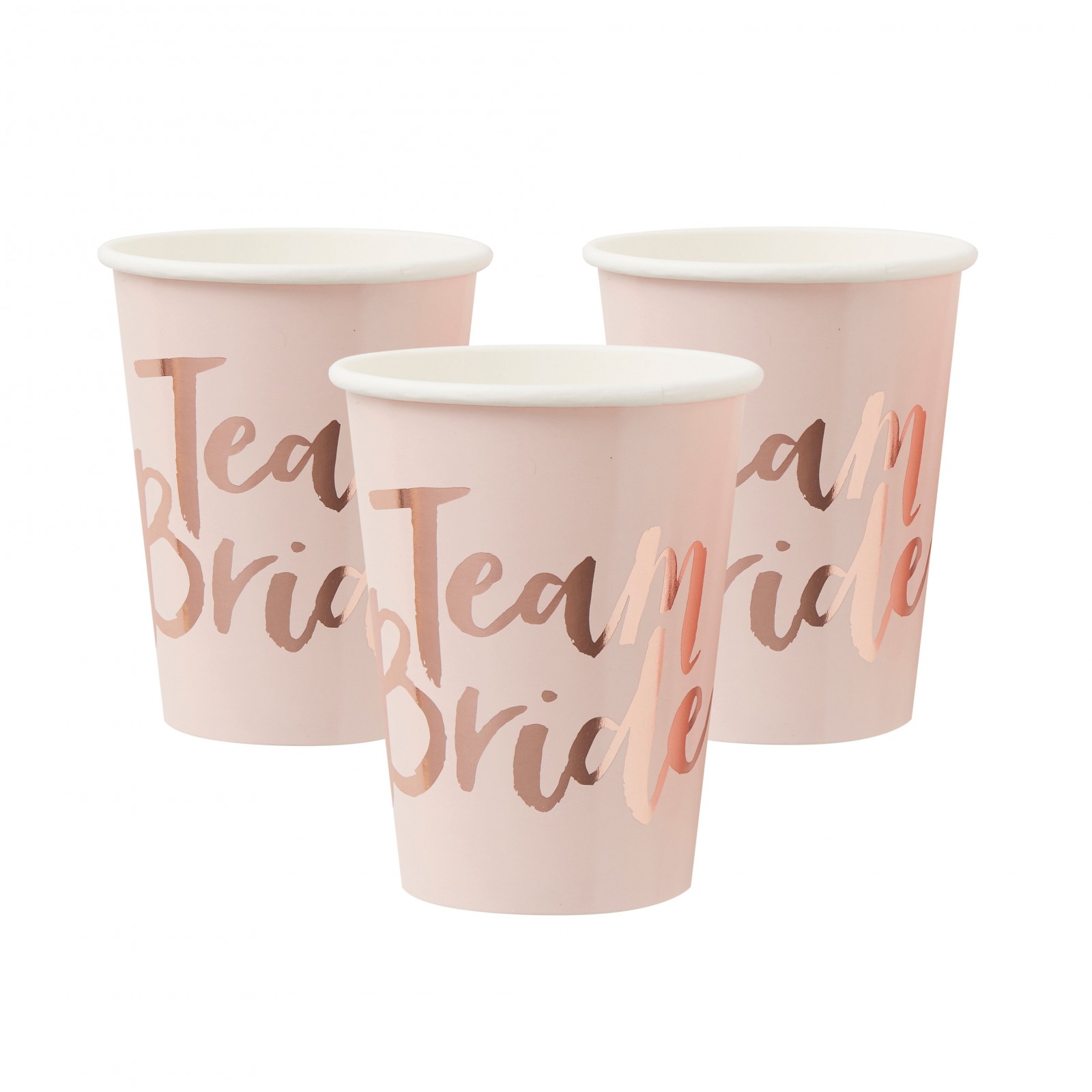 Rose Gold Foiled Team Bride Paper Cup