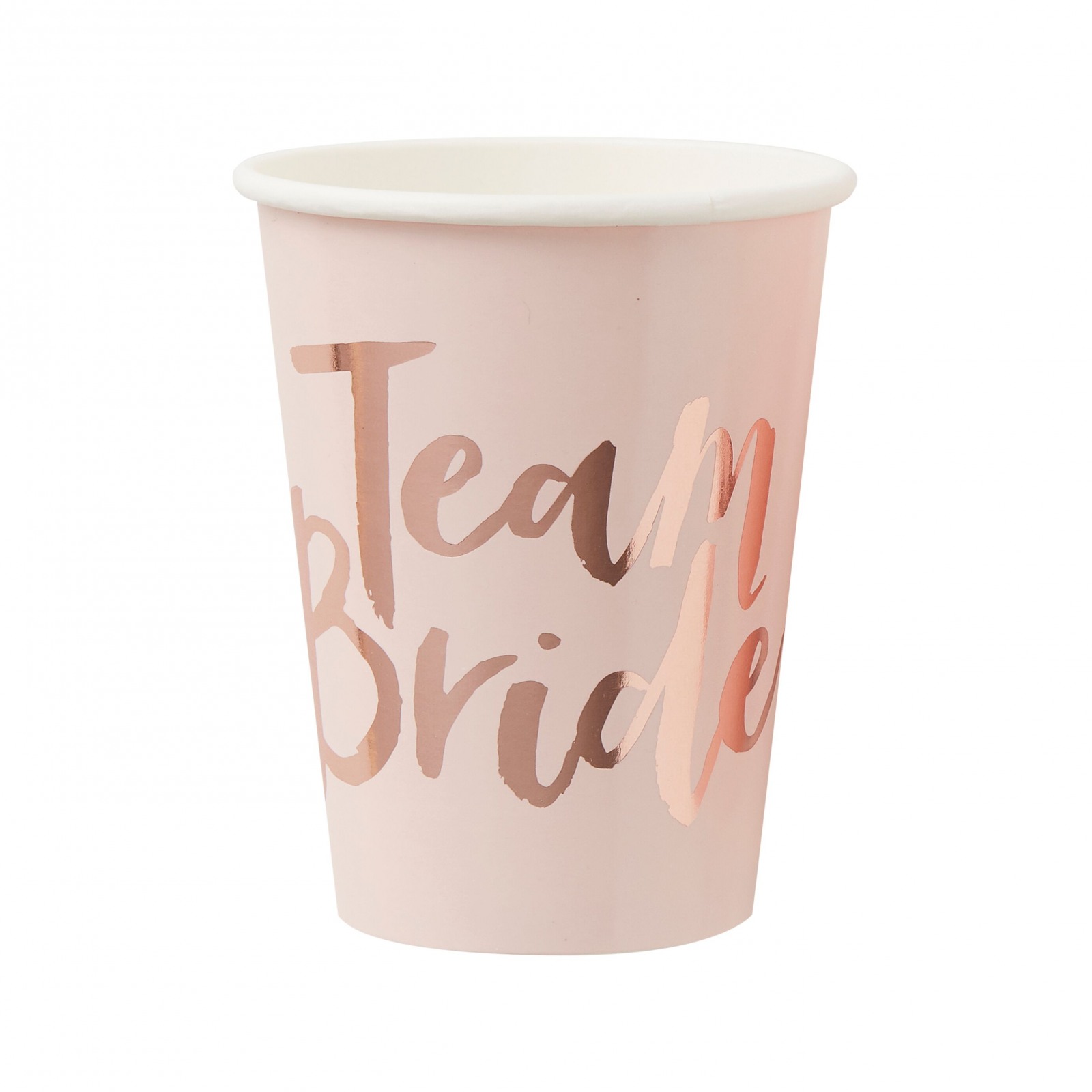 Rose Gold Foiled Team Bride Paper Cup