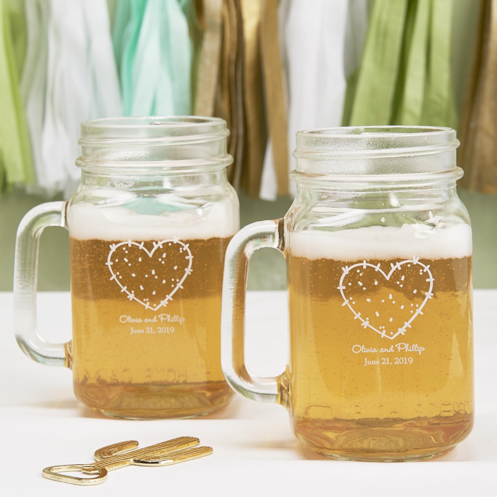 Personalized Printed Stuck On You Mason Jar Mug