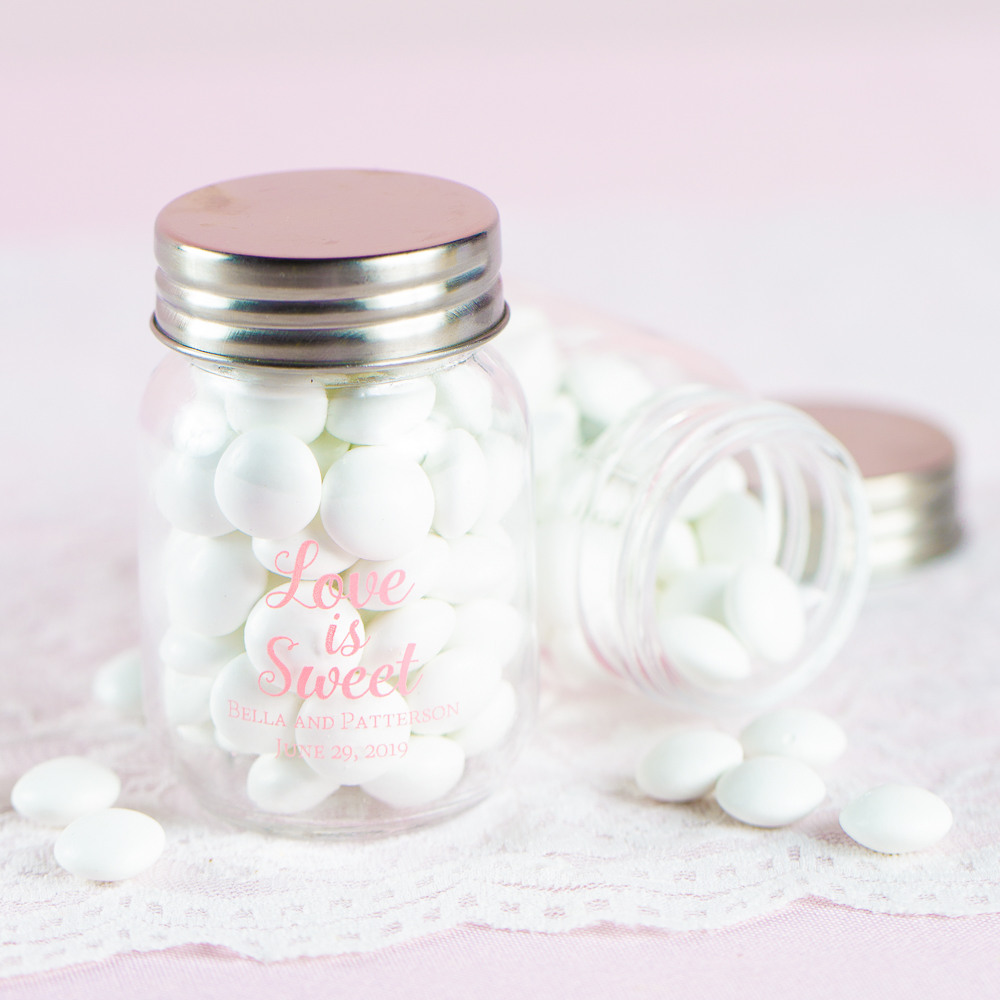 Printed Love is Sweet Mini Mason Jars