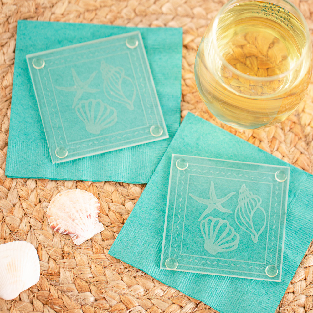 Seashell Glass Coaster