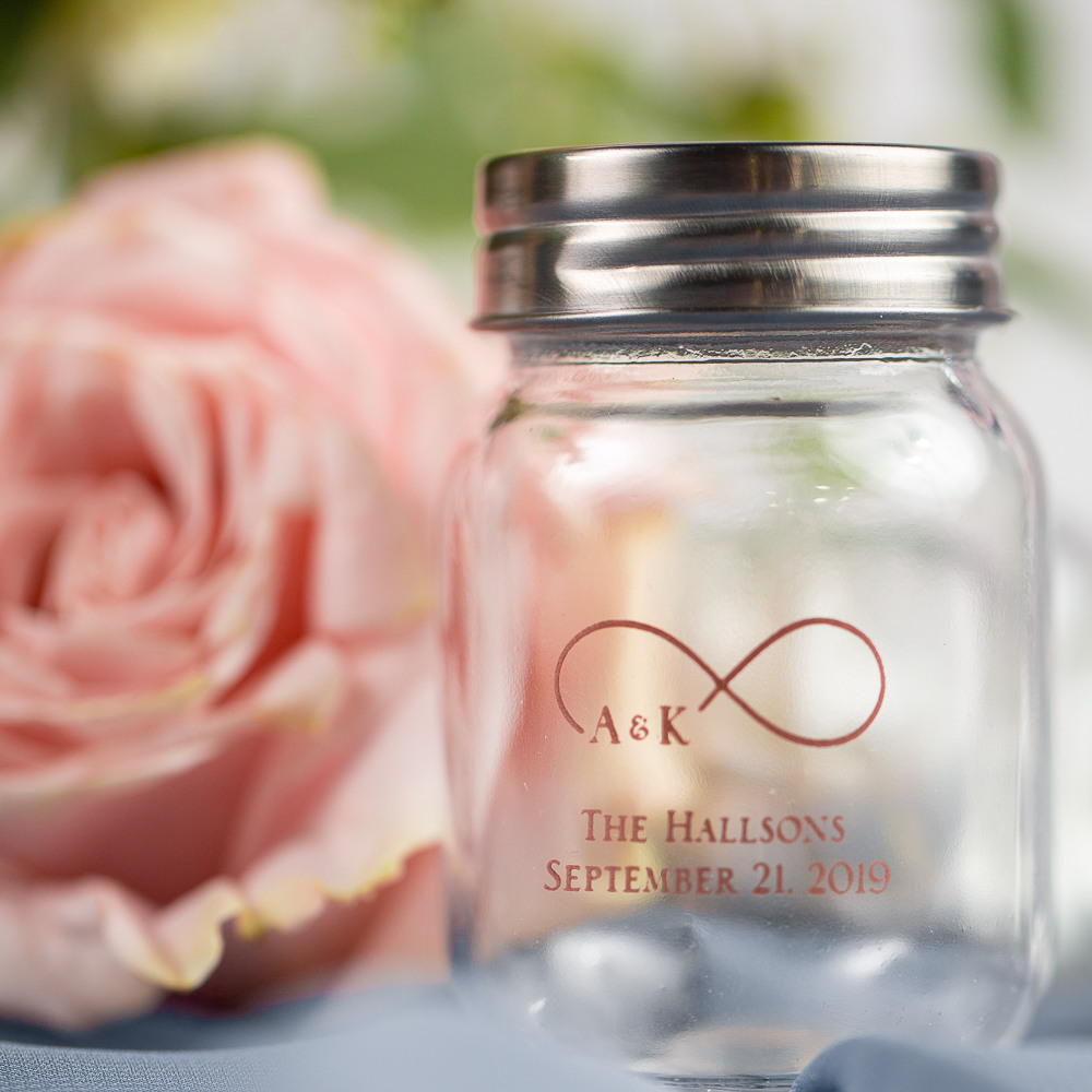 Printed Eternal Love Mini Mason Jars