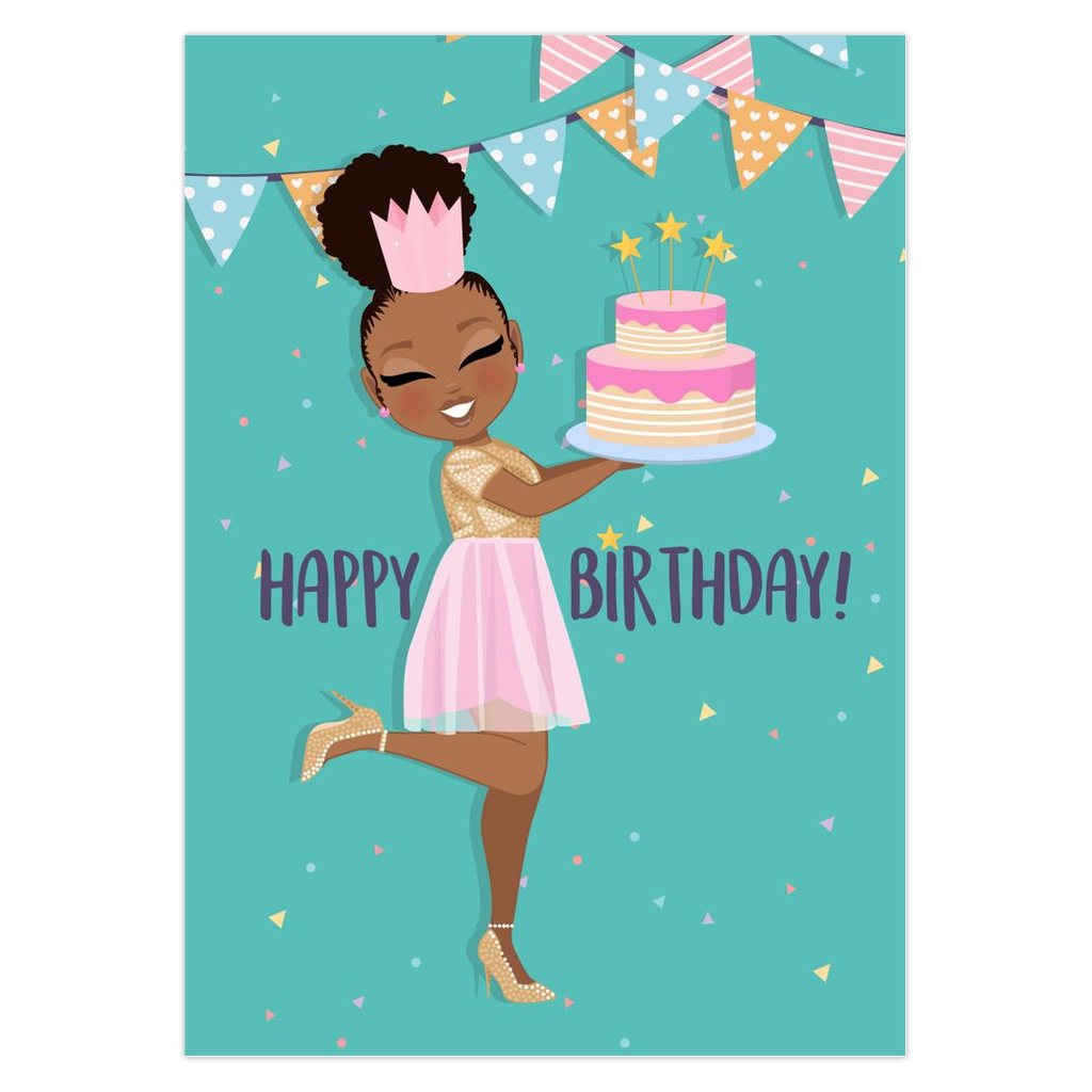 Party Kick *Natural* Birthday Greeting Card (1pc)