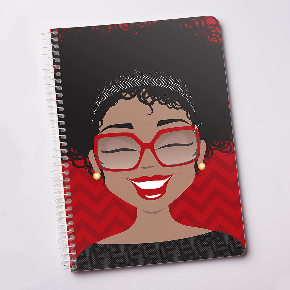 "Ms Curly Red" Spiral Notebook