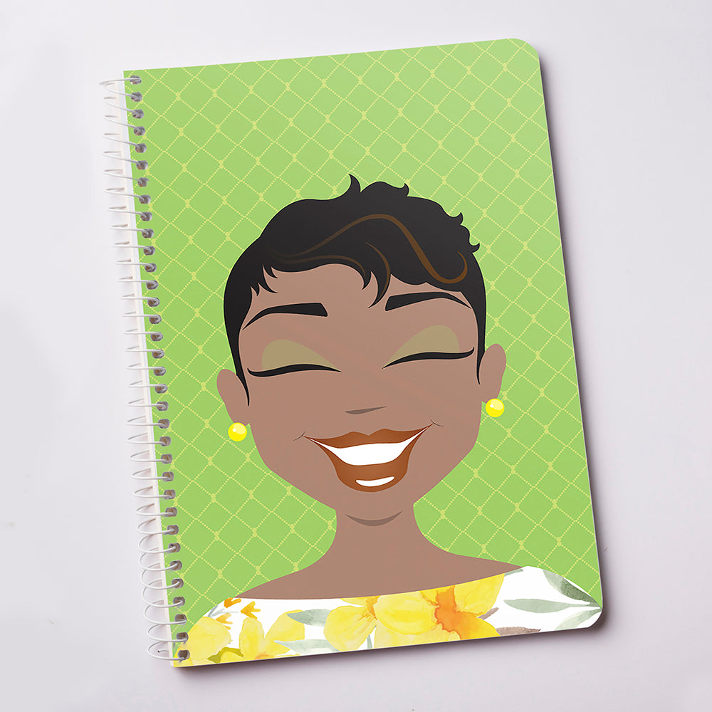 "Ms Pixie Green" Spiral Notebook